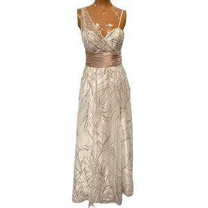 cachet gold dress | Dresses | Cachet Metallic Lace Up Back Formal Ball Gown Pageants
